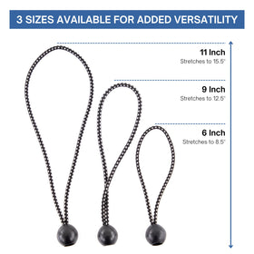 Kotap BB-9B ball bungee cord prolongs tarp life with slight give