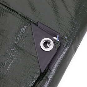 Kotap heavy-duty tarp 12x14 corner grommets for secure anchor.