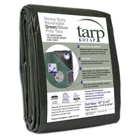 Kotap heavy-duty tarp 12x14 reversible front view for versatile outdoor coverage.