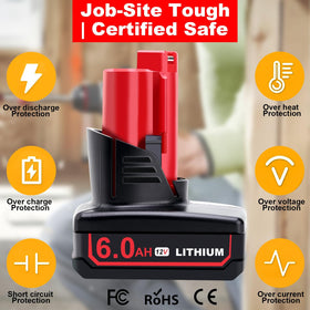 Kotoate compatible with Milwaukee 12V chargers for easy swaps