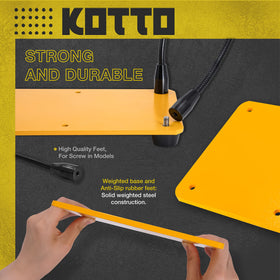 KOTTO stainless steel clamps grip securely for precise placement.