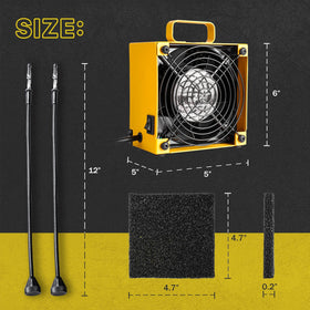 KOTTO low-noise 3000 RPM fan delivers strong suction