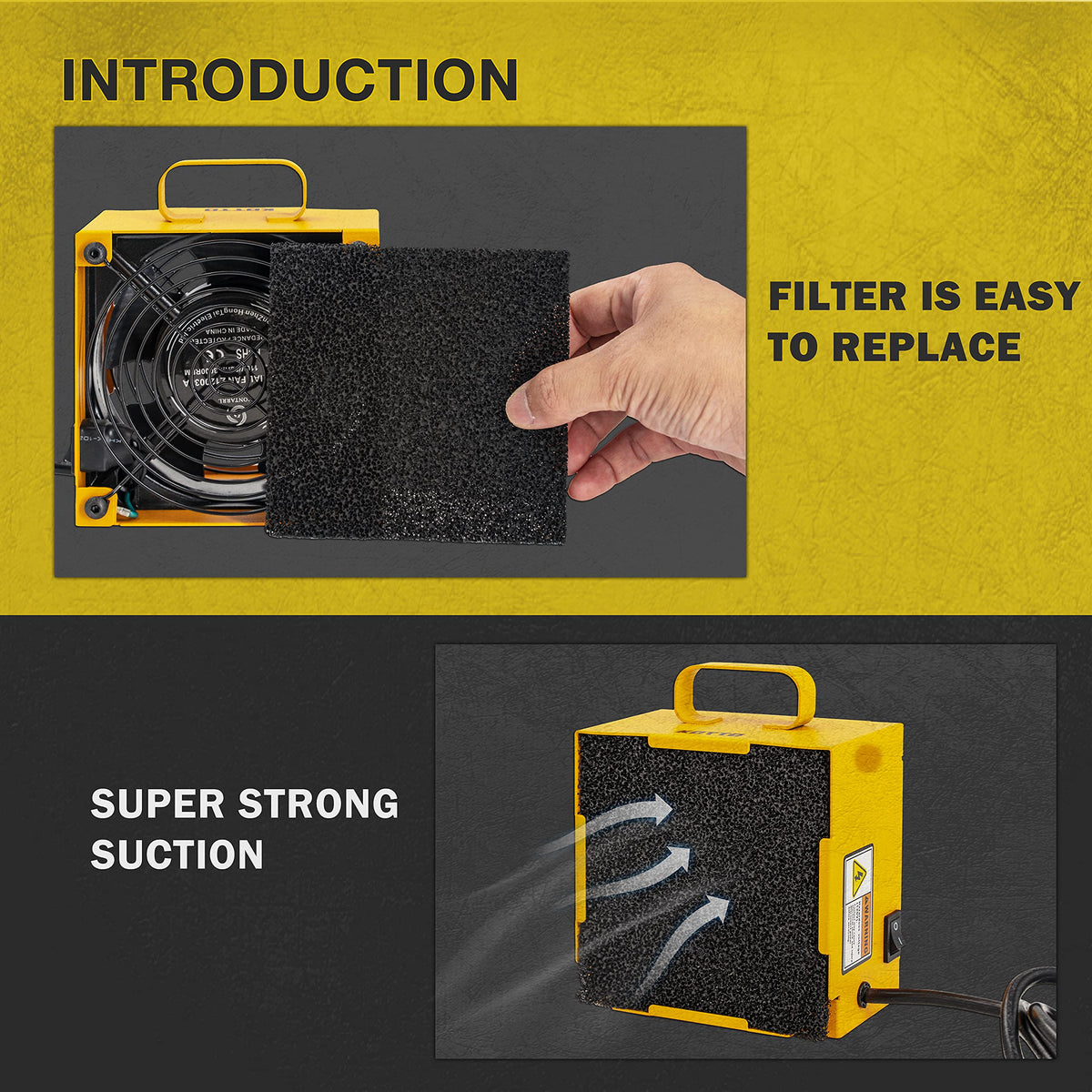 KOTTO Solder Smoke Absorber low-noise 3000 RPM fan reduces disturbance.