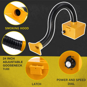 KOTTO absorber with hose attachment directing airflow away from the work area