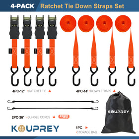KOUPREY motorcycle straps keep bikes stable during transport on trucks