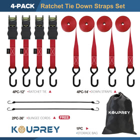 KOUPREY motorcycle straps tighten with ergonomic action