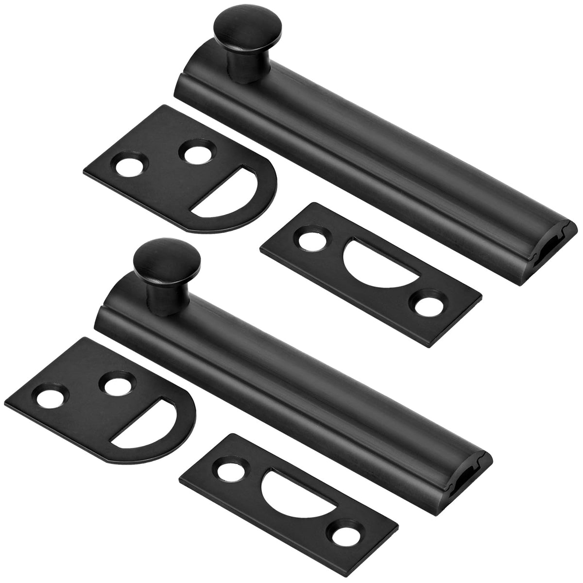 KOVOSCH solid brass surface bolt front view with durable, high-end finish