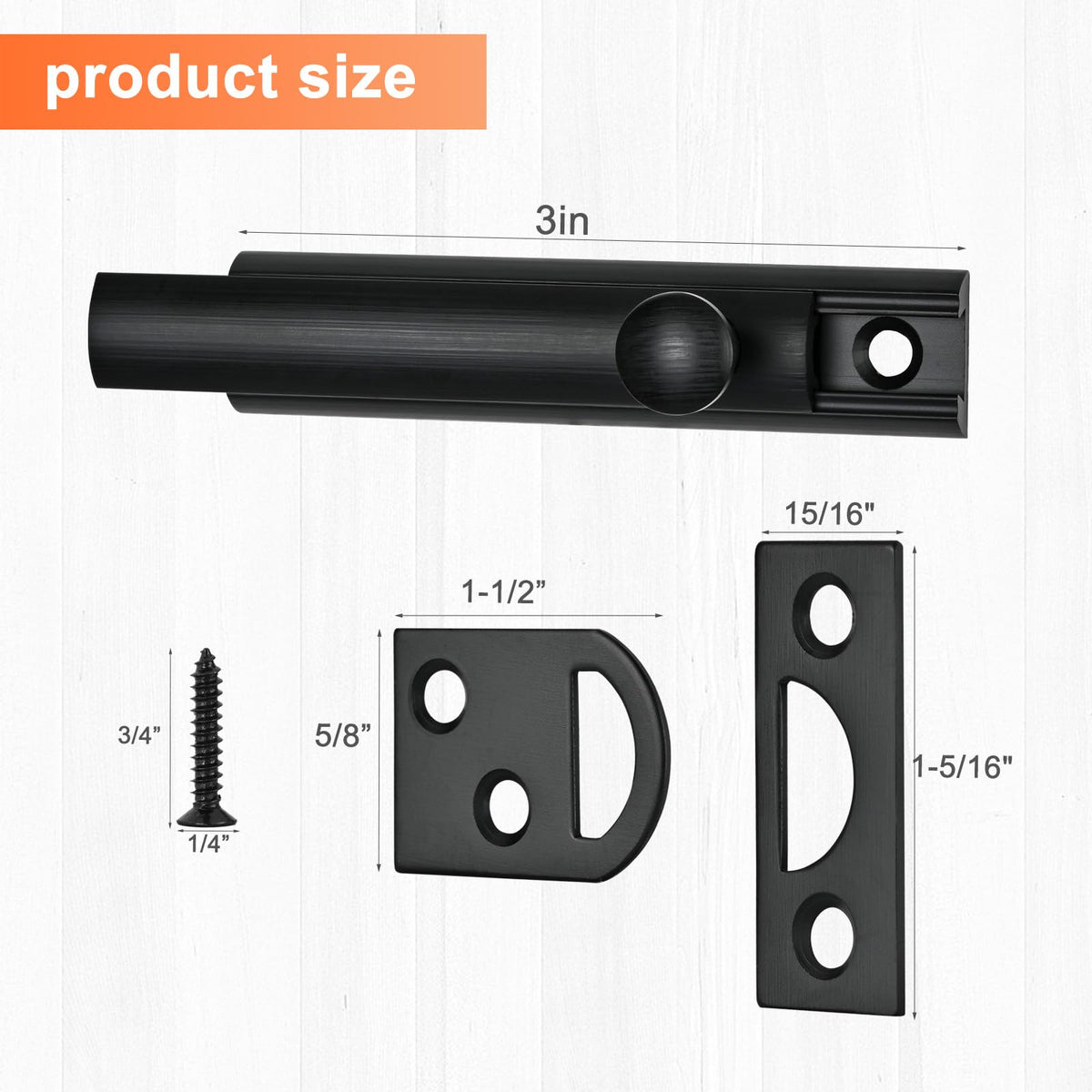 KOVOSCH solid brass surface bolt side angle highlighting compact hardware