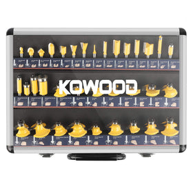 KOWOOD 35-piece router bits set for versatile woodworking tasks
