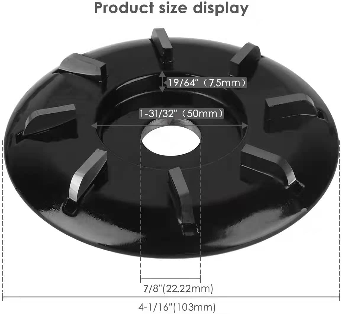 KOWOOD 8-teeth curve cut disc on grinder enabling precise curves in wood projects