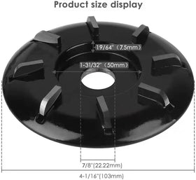 KOWOOD 8-teeth curve cut disc on grinder enabling precise curves in wood projects