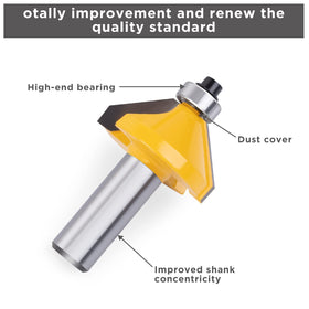 KOWOOD one-quarter-inch shank router bit collection supports universal routing.