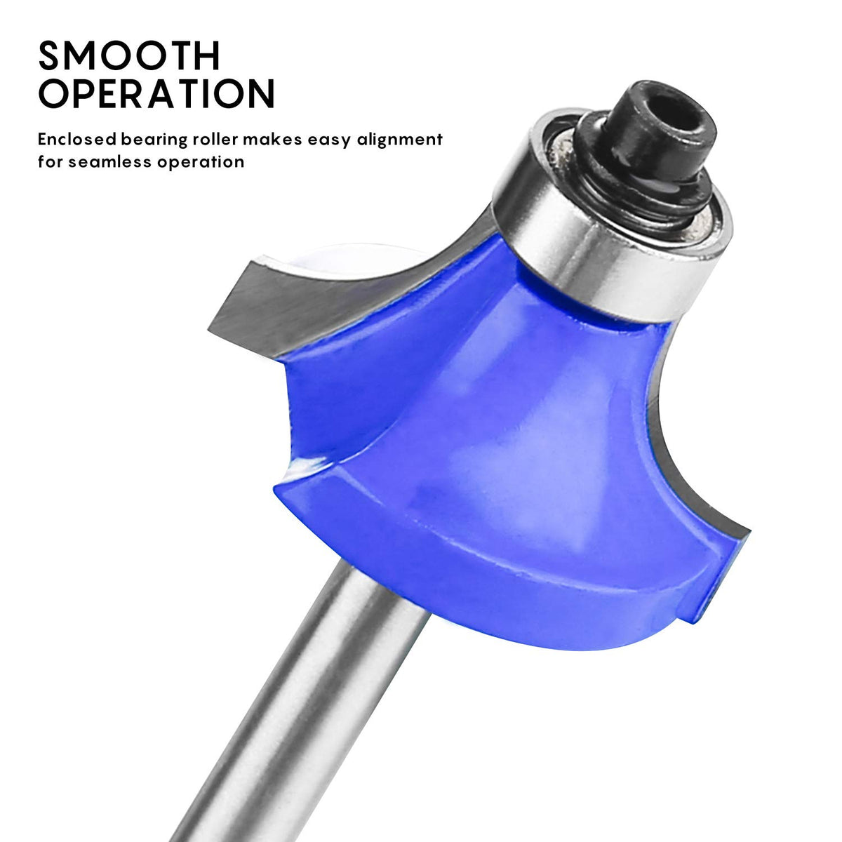 KOWOOD anti-kickback design router bit enhances safe installation.