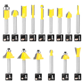 KOWOOD router bits in wooden case, neatly organized for on-site tasks