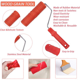 Kowpruit 4-inch wood graining rocker adds quick, realistic grain on surfaces