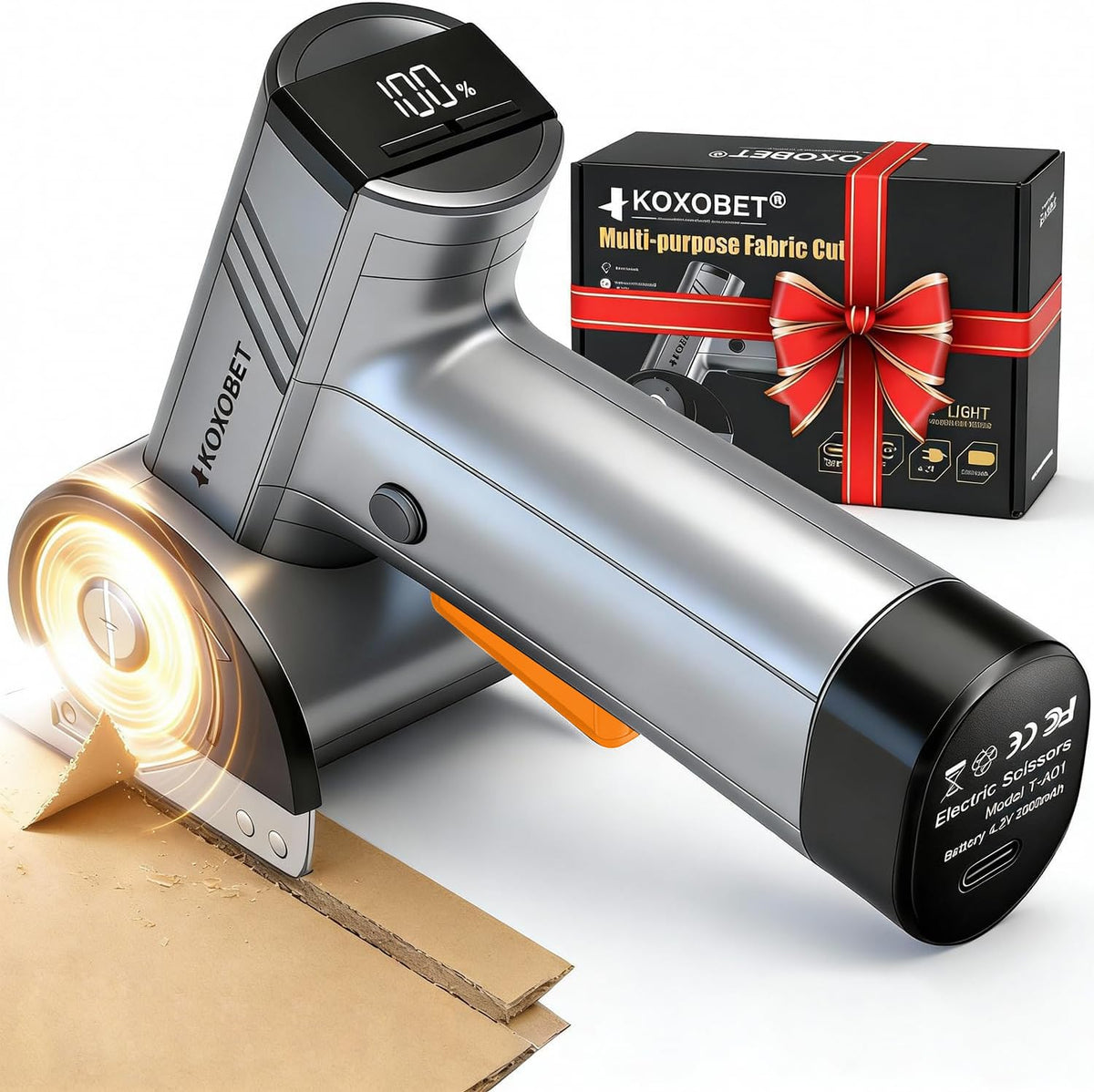 KOXOBET LED display shows battery status for precise cordless operation.