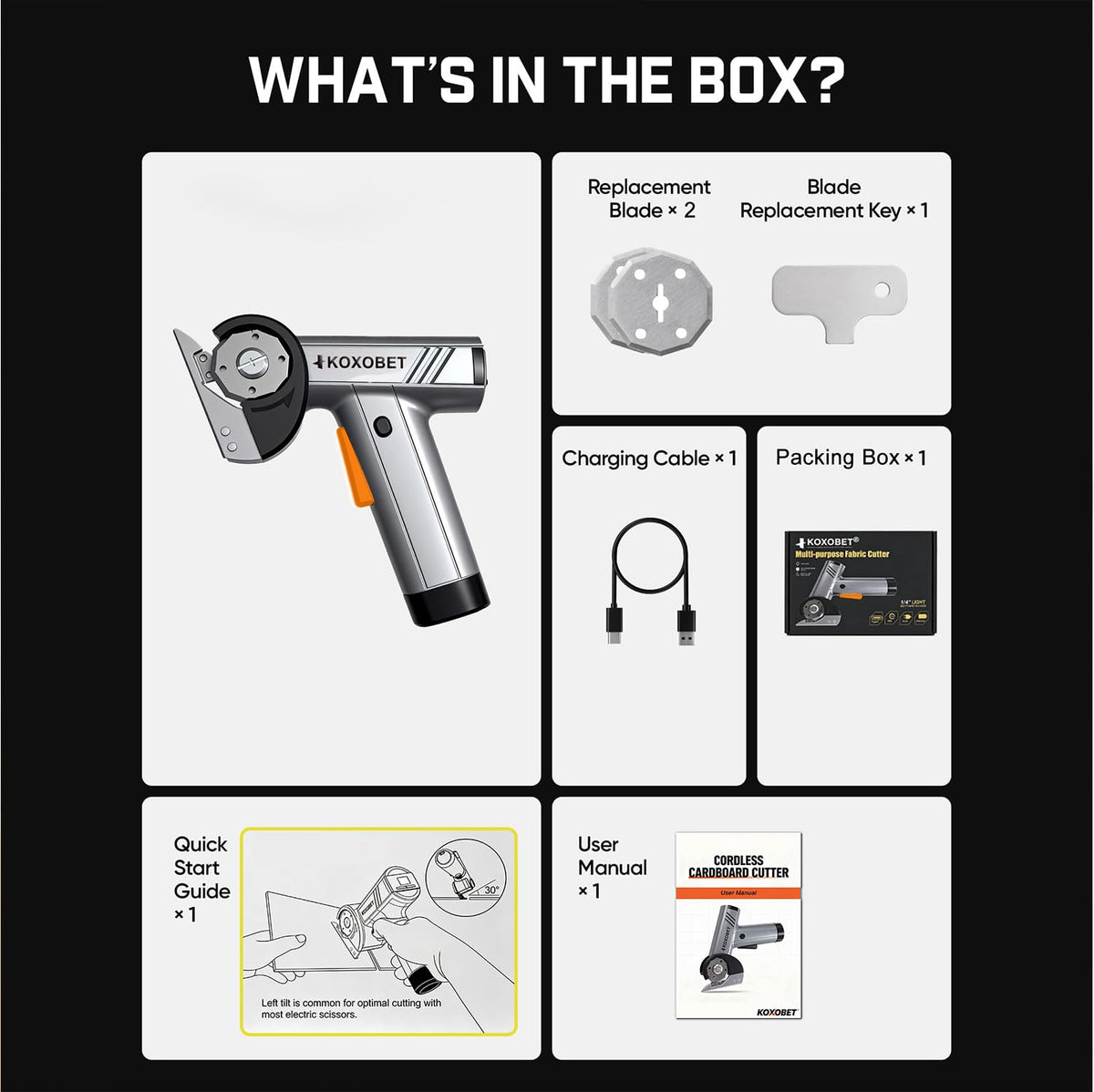 KOXOBET rugged construction and bonus blades add durable value.