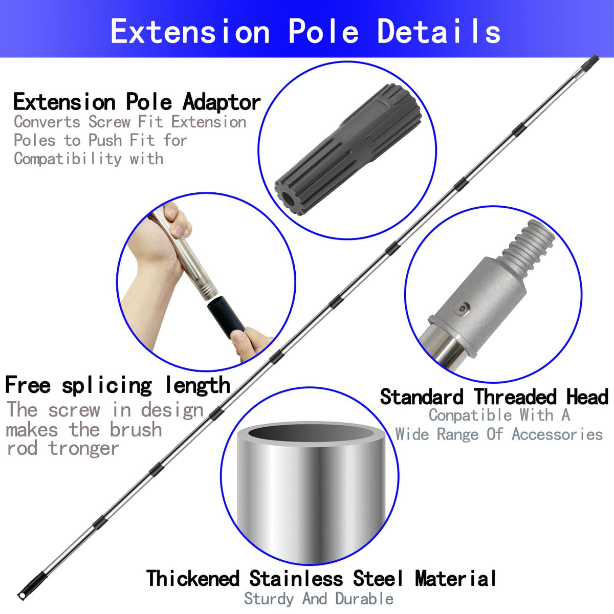 Koyata threaded-end compatibility allows secure tool attachments.