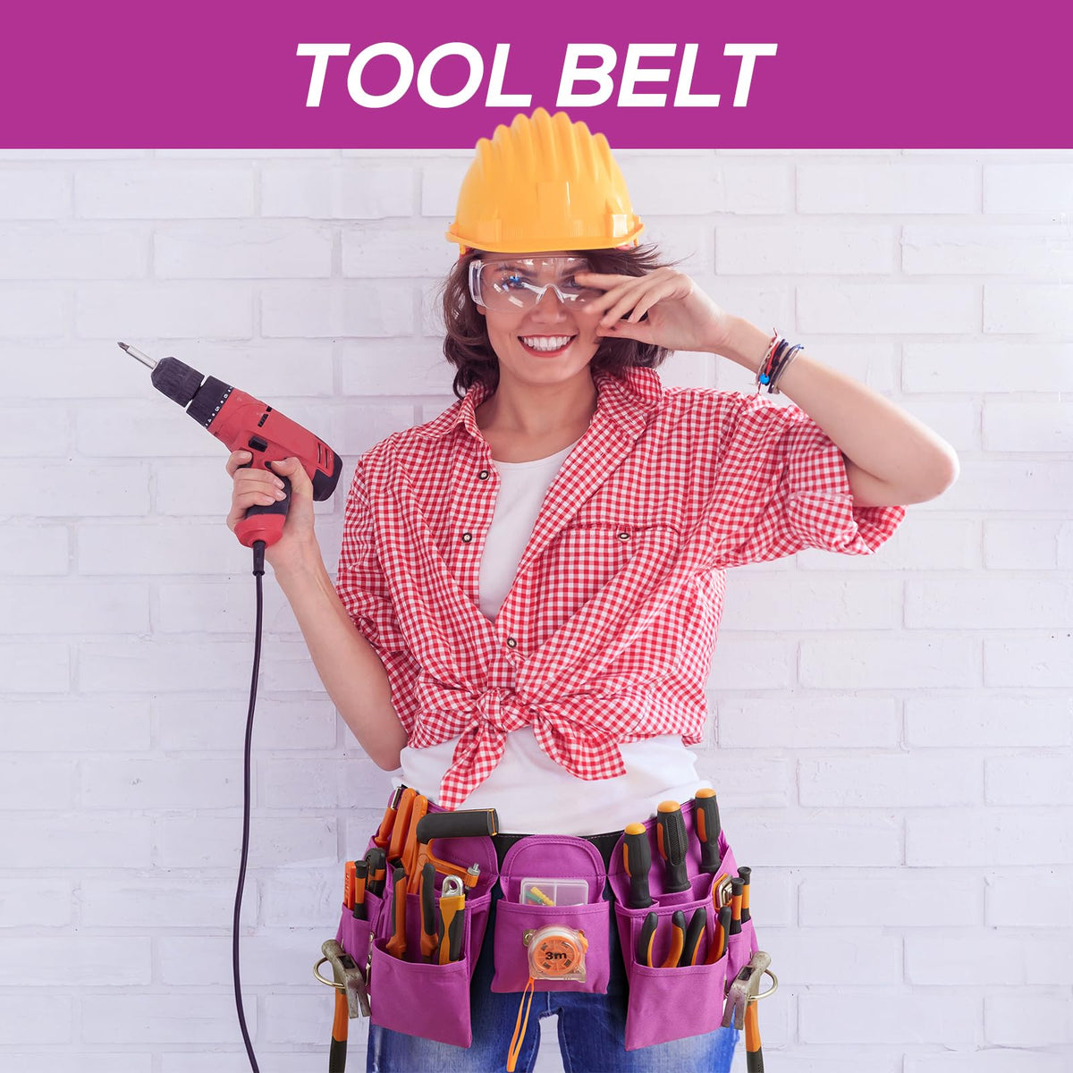 KOYYTO 19-pocket belt pocket layout demonstrates versatile storage for carpentry tasks.