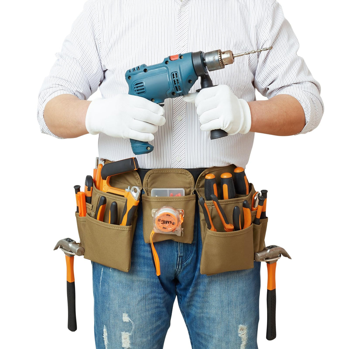 KOYYTO hammer loops close-up showcases sturdy hanging points for essential tools.