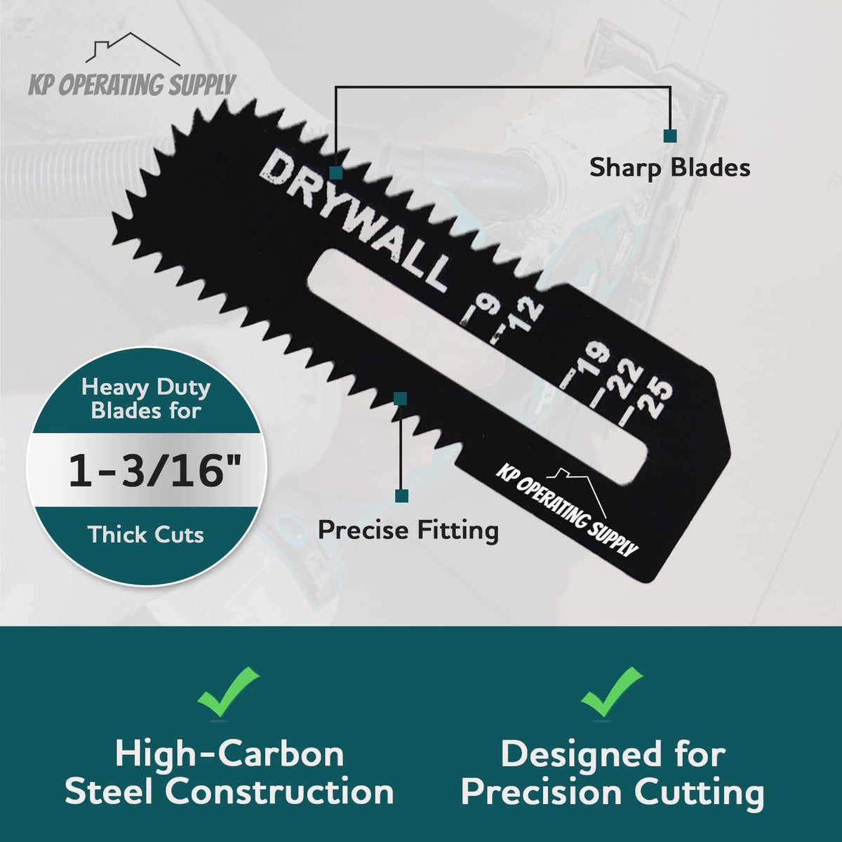 KP Operating Supply drywall blade pack ready for DIY or professional use.