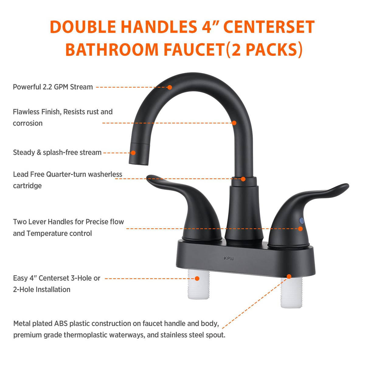 ABS plastic construction keeps installation light while remaining durable.
