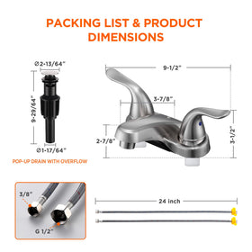 KPWATER bathroom faucet 4-inch centerset allows quick DIY installation without extra plumbing.