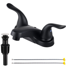 KPWATER bathroom faucet with dual handles for a reliable 4-inch centerset setup.