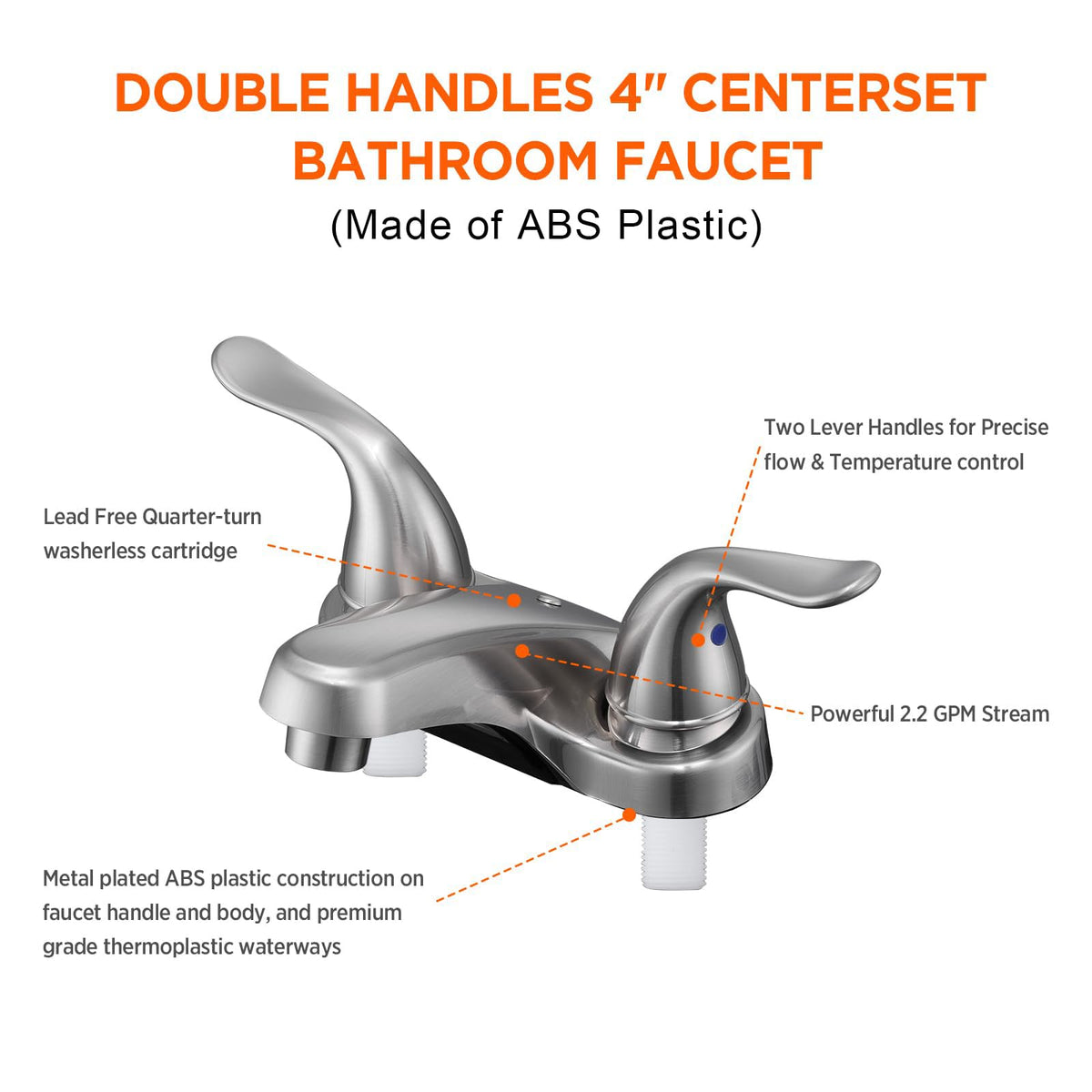 KPWATER bathroom faucet curve-spout design complements vanity with stylish, splash-free performance.