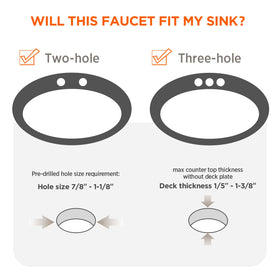 KPWATER assembly includes supply hoses for easy sink connection.
