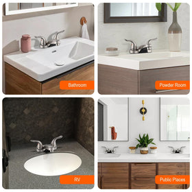 KPWATER quick-install centerset faucet for fast DIY installation.
