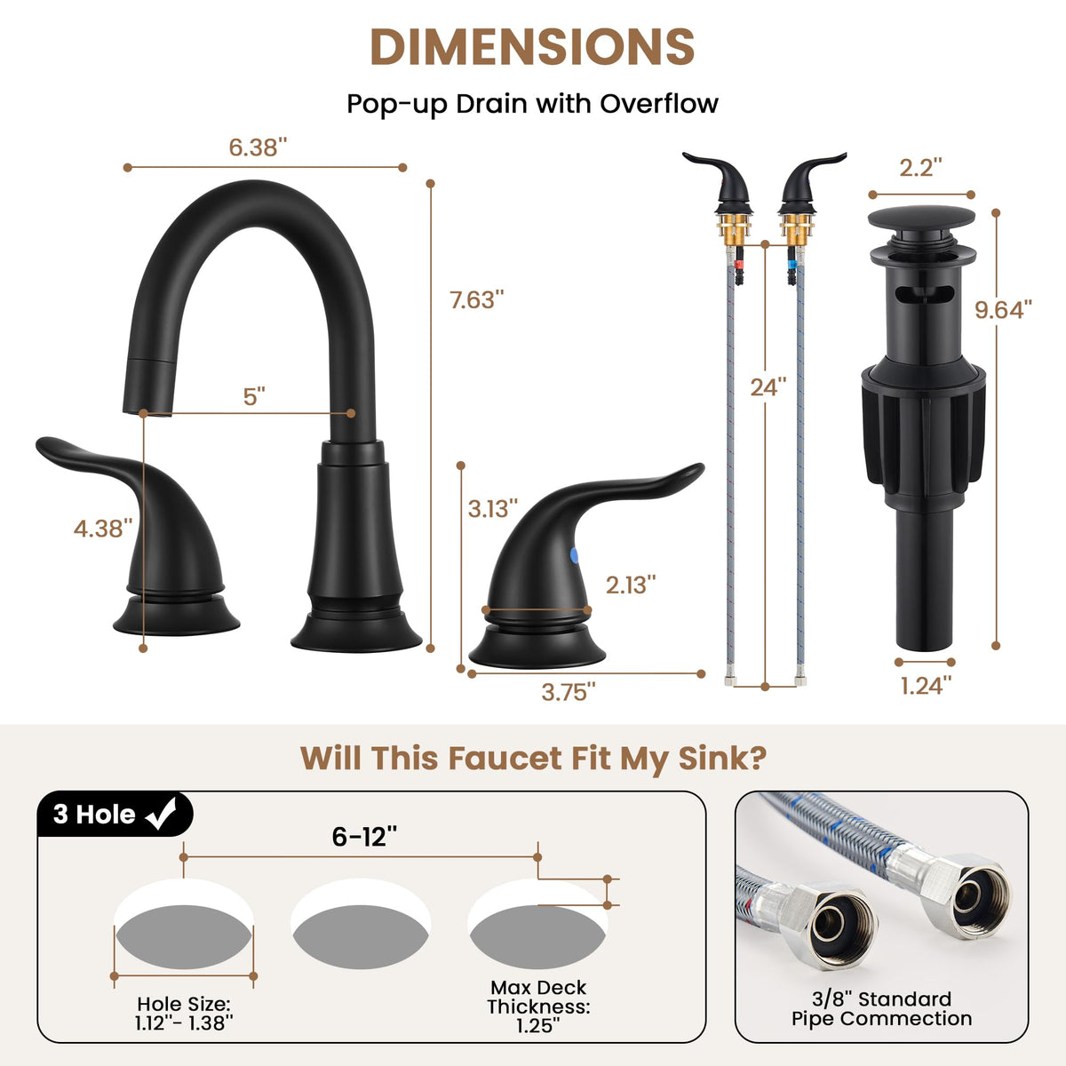 KPWater handle detail highlights independent hot and cold control for precise temperature.
