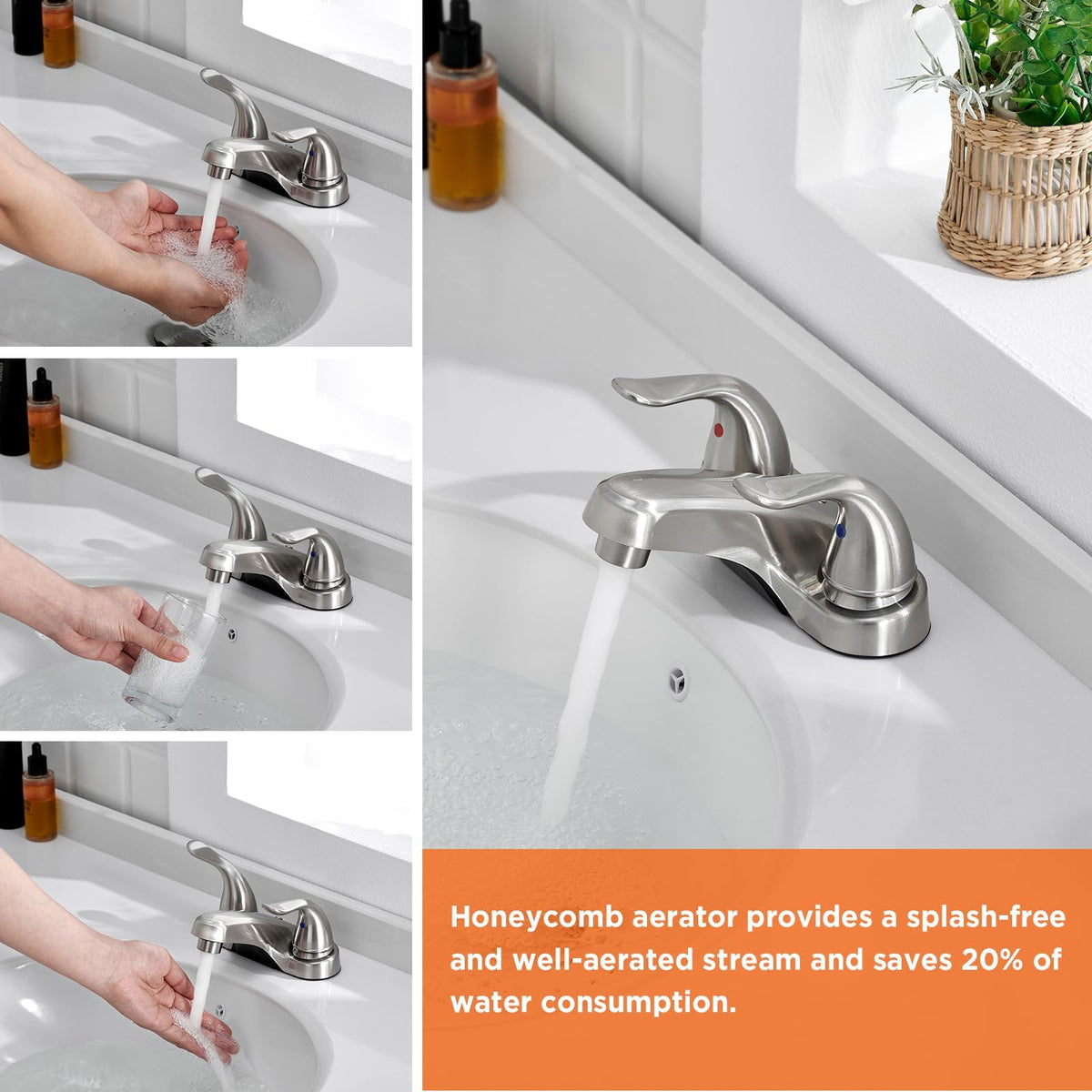 KPWATER pop-up drain included for convenient sink drainage.