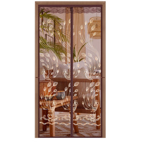 KPX mesh magnetic screen door front view enabling hands-free passage.