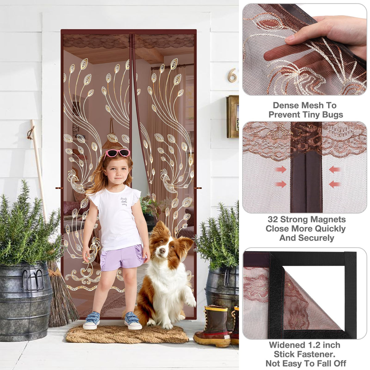 KPX mesh screen door installation-kit-included features quick setup and durable mounting.