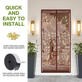 KPX mesh screen door size-34x83-38x83 shows two fit options.