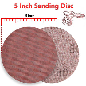 KQCXIK 5 inch mesh sanding disc 120 grit delivers smooth finish with minimal dust buildup
