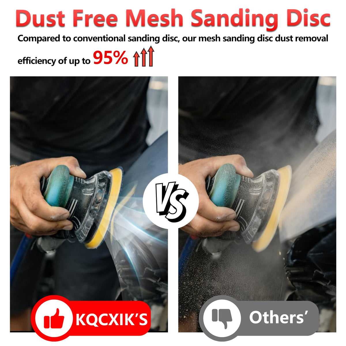 KQCXIK 5 inch mesh sanding disc 240 grit provides refined finish on wood and metal