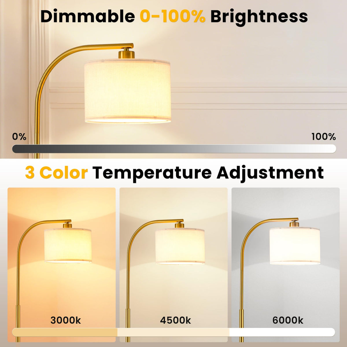 KQW floor lamp RGB colors create mood lighting for evenings