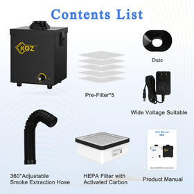 KQZ B1 in use for soldering and 3D printing fumes management
