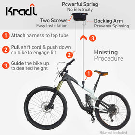 Kradl 25-pound bike lift model designed for lighter bikes.
