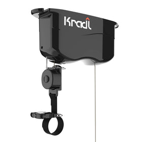Kradl garage storage solution keeps bikes off the floor and organized.