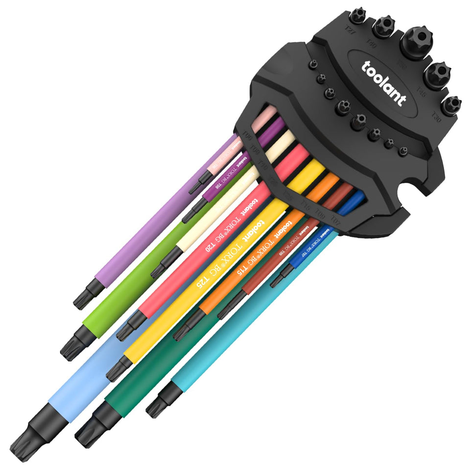 Kraftek Toolant Torx wrench set with color coded sleeves for quick size identification