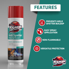 Kraken Bond 2x12oz aerosol bottle in use on metal surface.