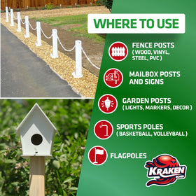 Kraken Bond mailbox post foam providing fast, durable stabilization