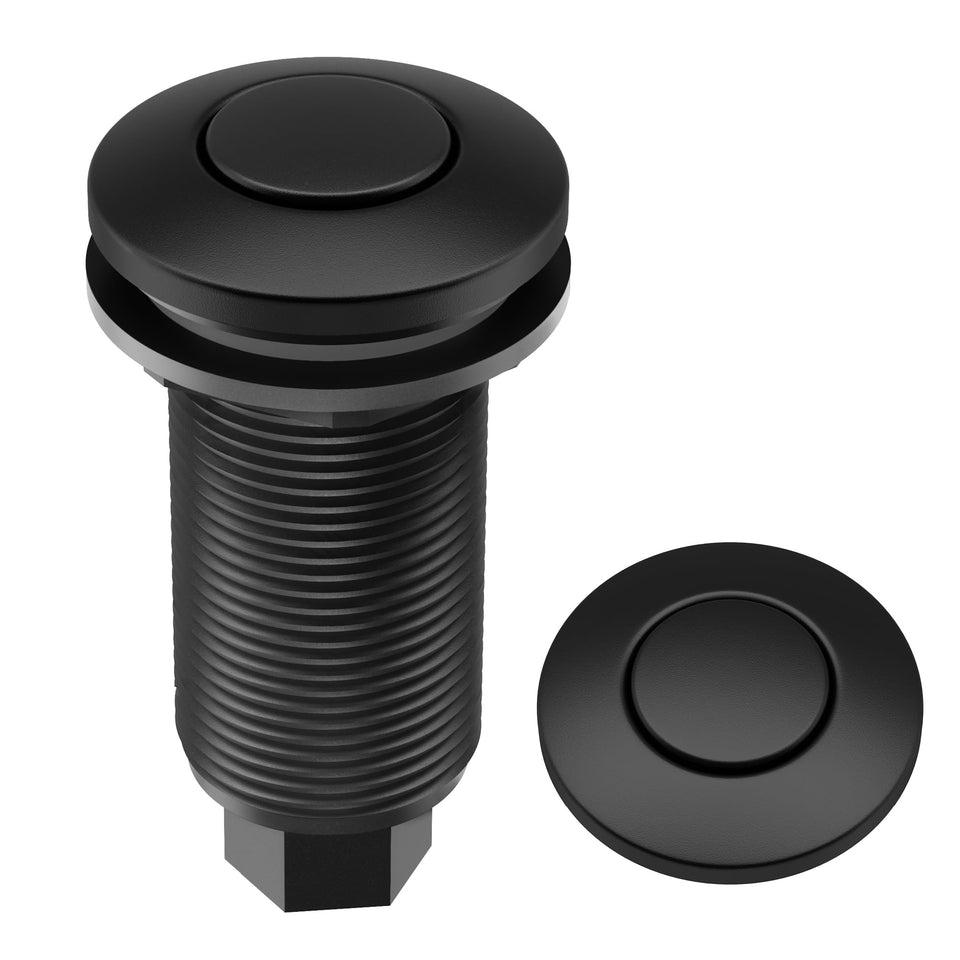 Kraus air switch button in matte black for easy disposal activation