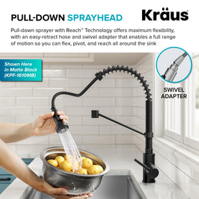 Kraus Bolden 180-degree swivel for versatile sink configurations