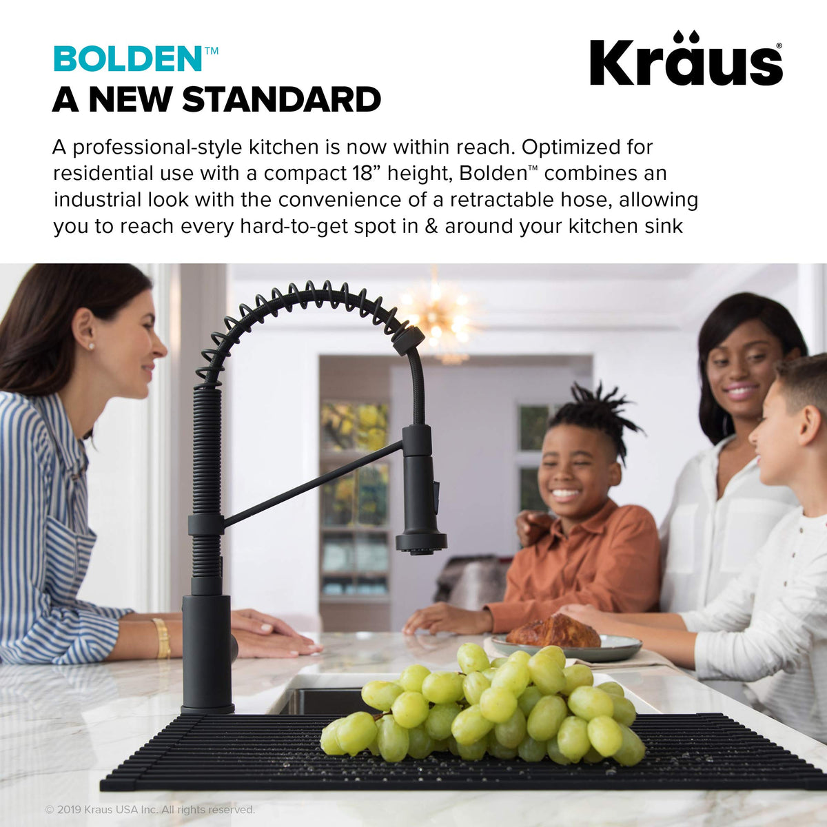 Kraus Bolden ADA-compliant single-handle operation.