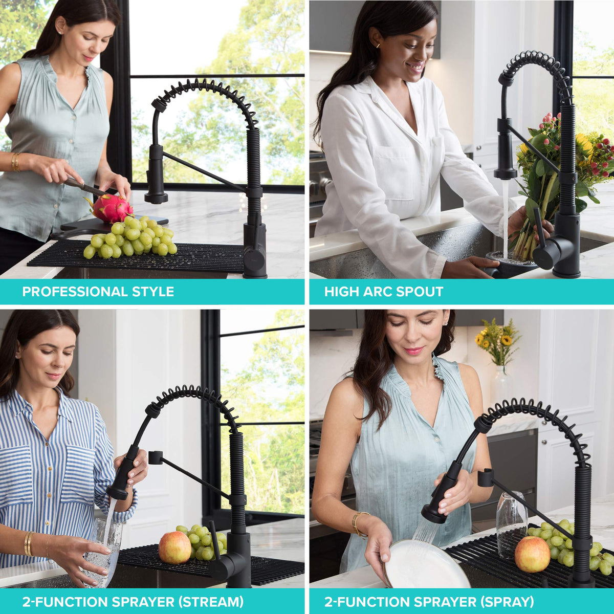 Kraus Bolden dual-function sprayer offers stream and spray.