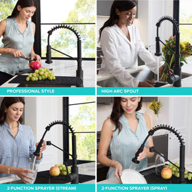 Kraus Bolden dual-function sprayer offers stream and spray.